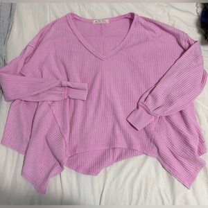 Free People oversized thermal top